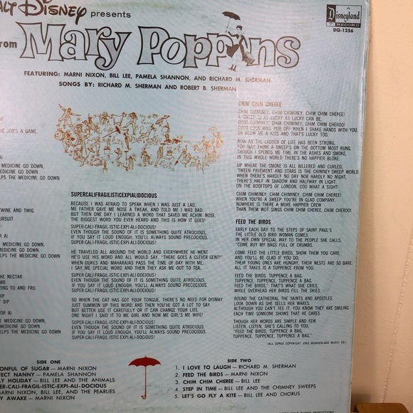 Vintage 1964 Walt Disney: 10 Songs From Mary Poppins Vinyl - Picture 6 of 10